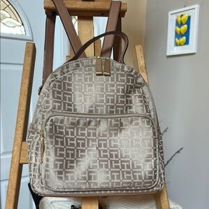 Tommy Hilfiger Brown and Cream Backpack